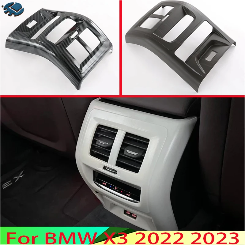 

Автомобильные аксессуары для BMW X3 2022 2023, хромированный подлокотник из АБС-пластика, задняя рамка вентиляционного отверстия, отделка крышки