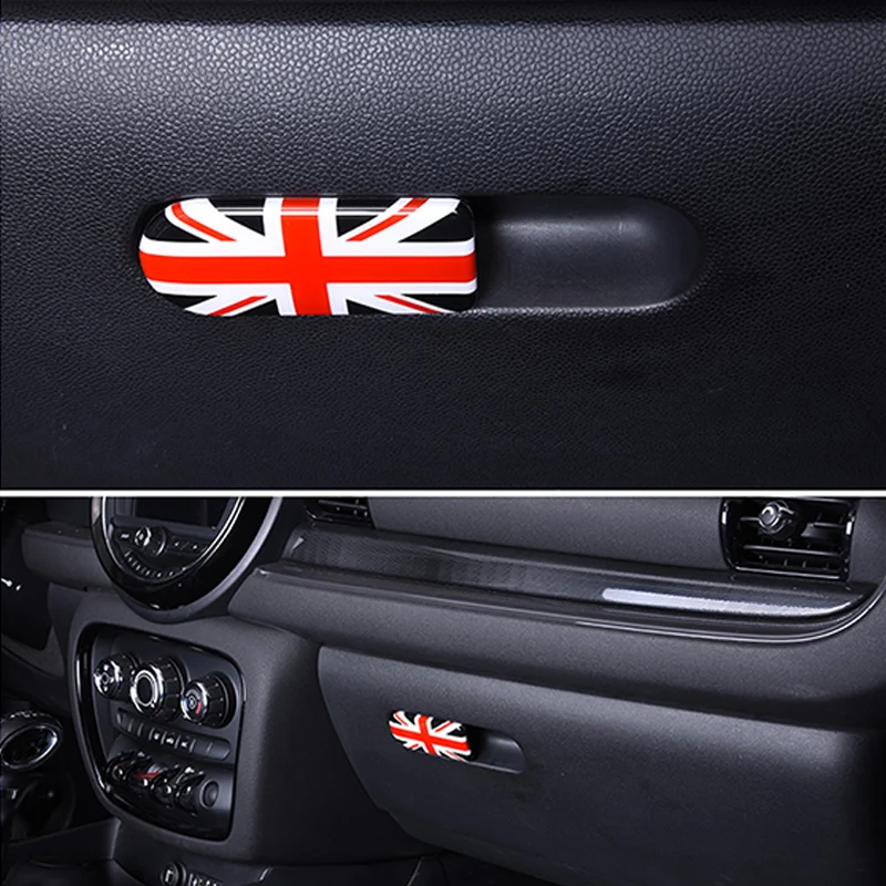 

Car Glove box handle decoration Storage box cover sticker Car styling Accessories For MINI Clubman COOPER S F54 F60 Countryman