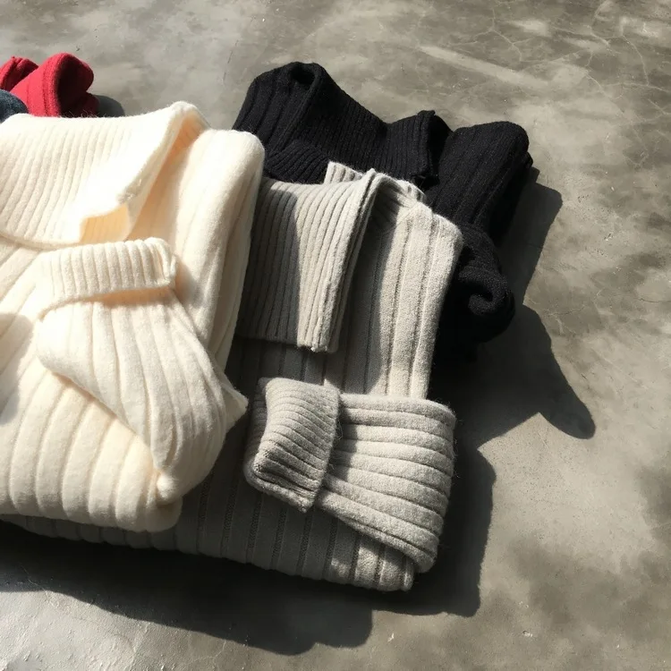 2020 Spring Women Knitted Sweater And Pullovers Long Sleeve Turtleneck Vintage Slim Femme Tricot Pull | Женская одежда