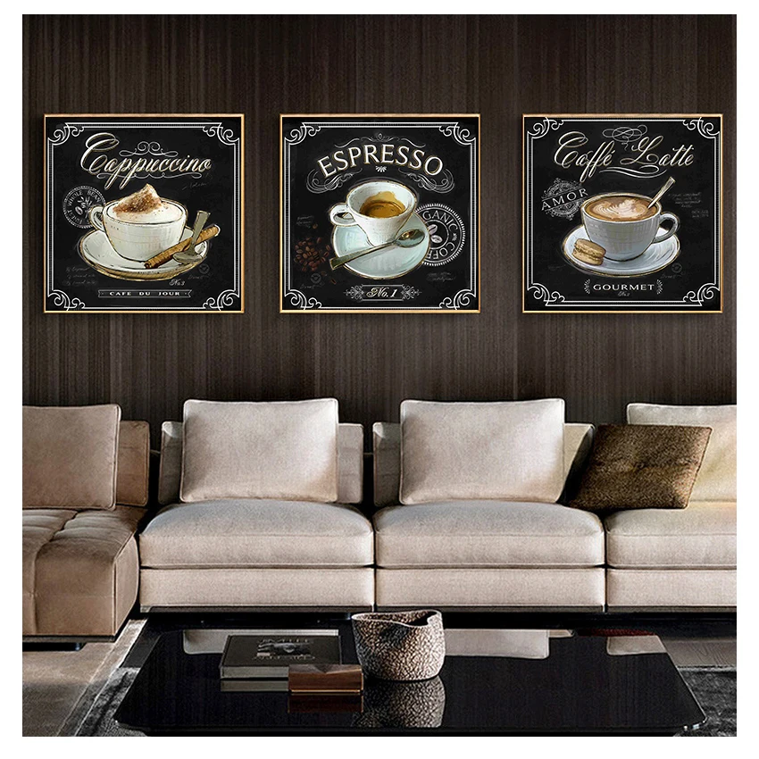 

Print Canvas Painting Scandinavian Adornment Nordic Style Kids Room Bars Cafe Home Decoration Kitchen Vintage Coffee Poster