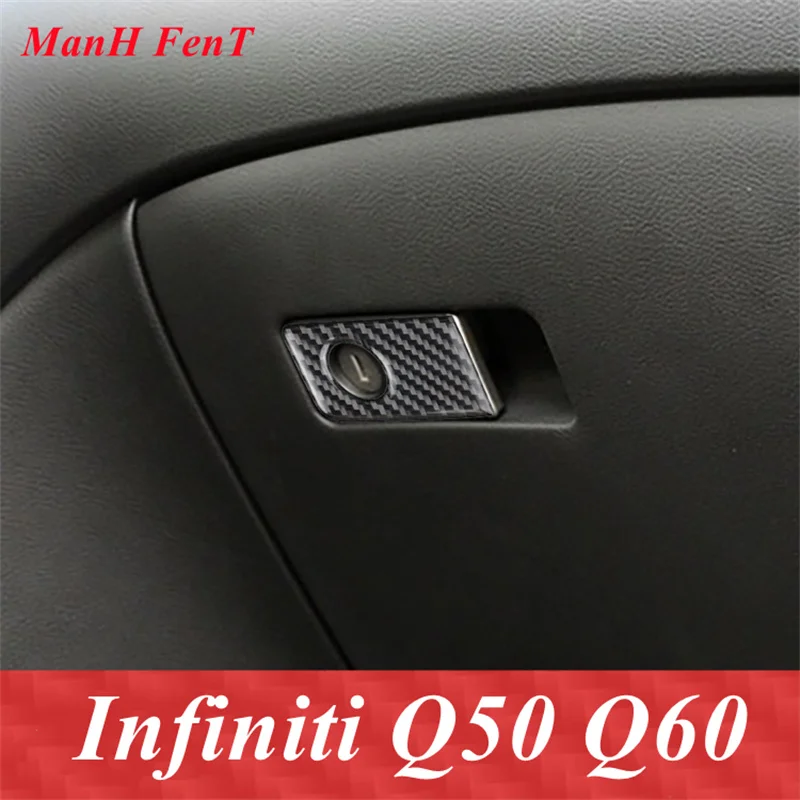

Для Infiniti Q50 Q60 пилота ручка коробка переключатель углеродного волокна стикер аксессуары для автомобильного интерьера