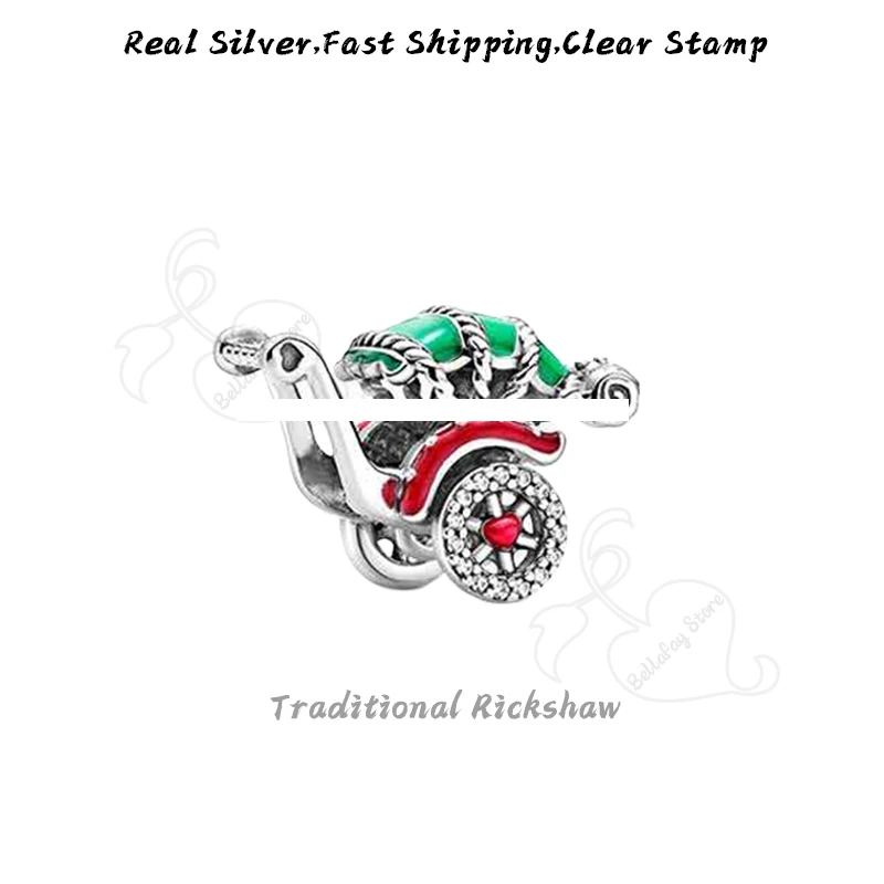 

Real 925 Sterling Silver Dangle Beads Fox Charms Fits Pdoras Bracelets Jewelry Women DIY Making Gifts
