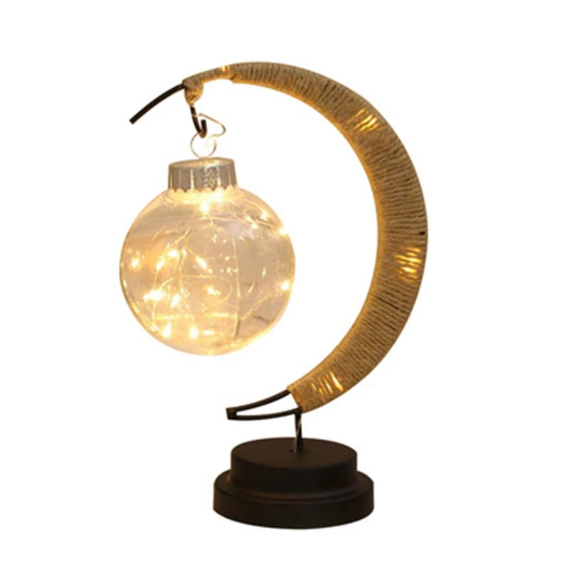

Big deal LED Moon Ball Shape Lamp Girl Heart Wishing Ball Table Lamp Decoration Lamp Bedroom Decoration Night Light