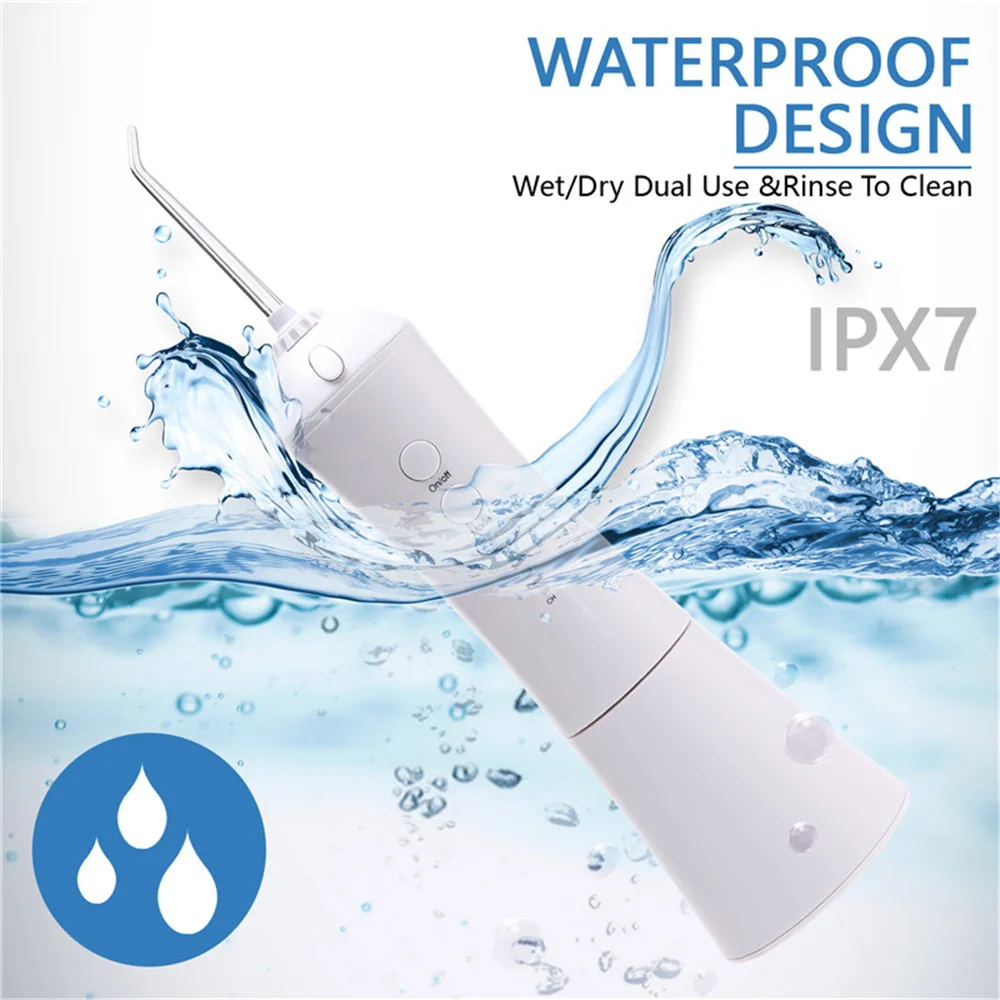 

New 3 Modes Oral Irrigator USB Rechargeable Water Flosser Portable Dental Water Jet 3 Jet Tips Teeth Cleaner 300ML Water Tank