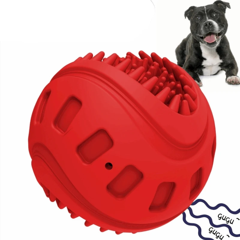 

Cute Dog Squeaky Toys Durable Teeth Cleaning Chewing Ball Puppy Chew Toys Pet Supplies for Dogs PR Sale