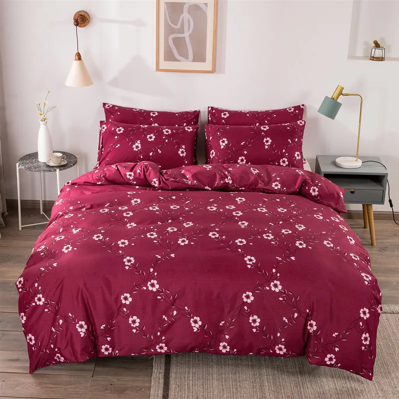 

Pastoral Floral Print Duvet Cover Queen Simple Bedding Set Single Double King Bed Linens Quilt Covers Bedclothes No Bed Sheet