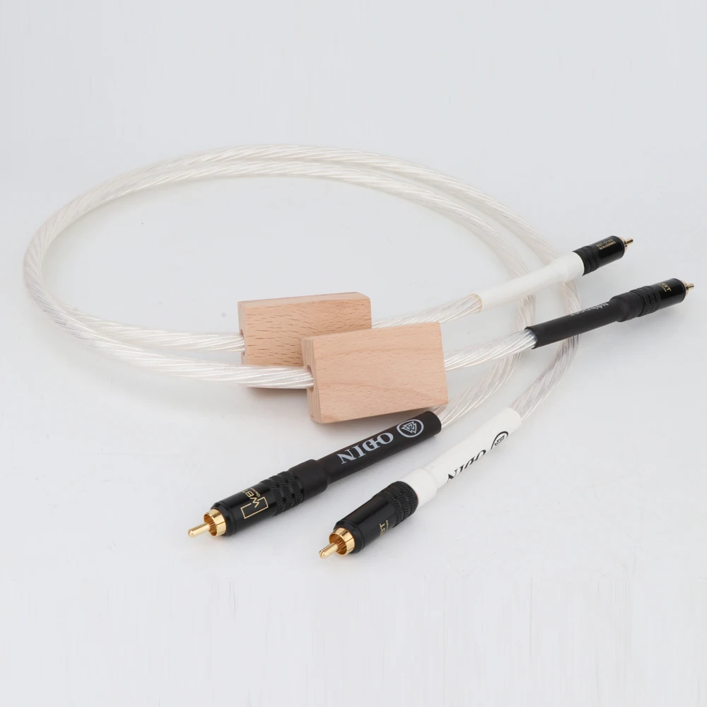 Пара Nordost Odin Supreme ссылка Interconnect RCA аудио кабель с WBT0144 24K позолоченный штекер|rca