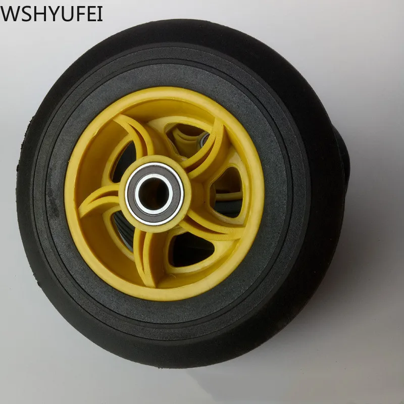 Черная резиновая беззвучная тележка с платформой твердые колеса безопасные