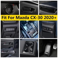 for mazda cx 30 2020 2022 start stop head light button handle bowl water cup gear panel cover trim stainless steel accessories