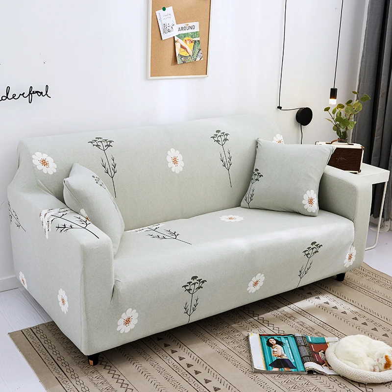 

Plant Elastic Couch Cover For Living Room Corner Sofa Case Sectional Sofa Cheslong All-inclusive Couch Case Sofa Adjustable Cov