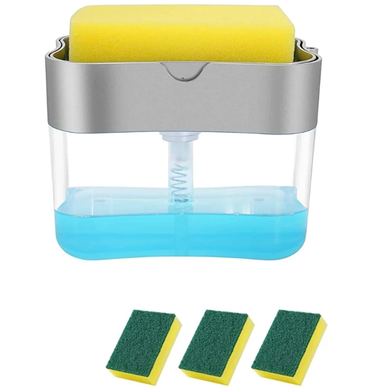 

Мыльный диспенсер для посуды для кухни, диспенсер для мыла с держателем для губки, диспенсер для мыла для рук, диспенсер для мыла, губка Caddy