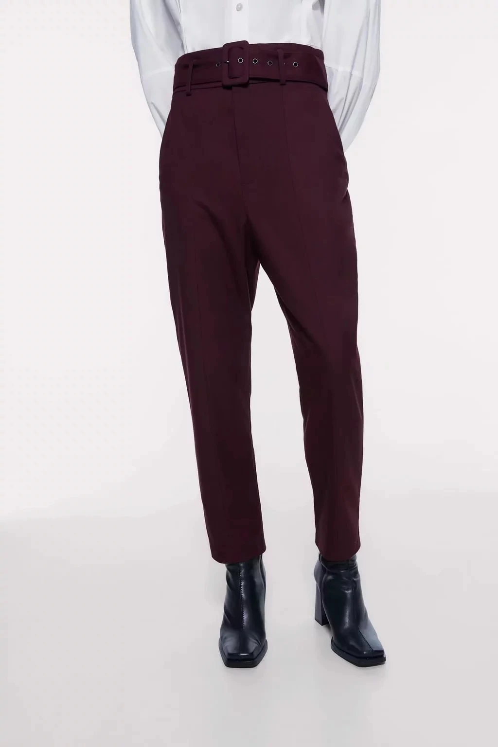 

elegant Khaki purple harem pants women pockets zipper office high waist pants casual pencil trousers 2020 new