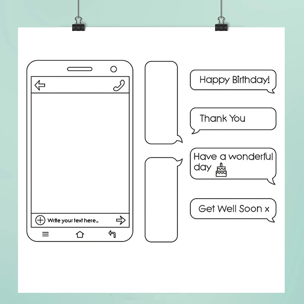 Прозрачные штампы с пожеланиями на день рождения для резки сделай сам