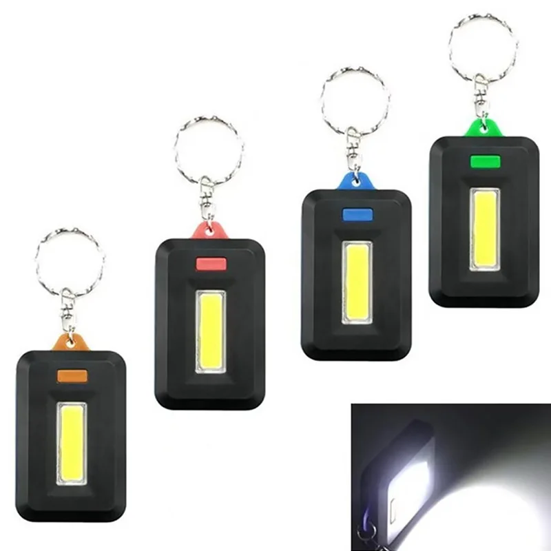 Мини Портативный COB Светодиодная Вспышка светильник брелок аварийного кемпинга