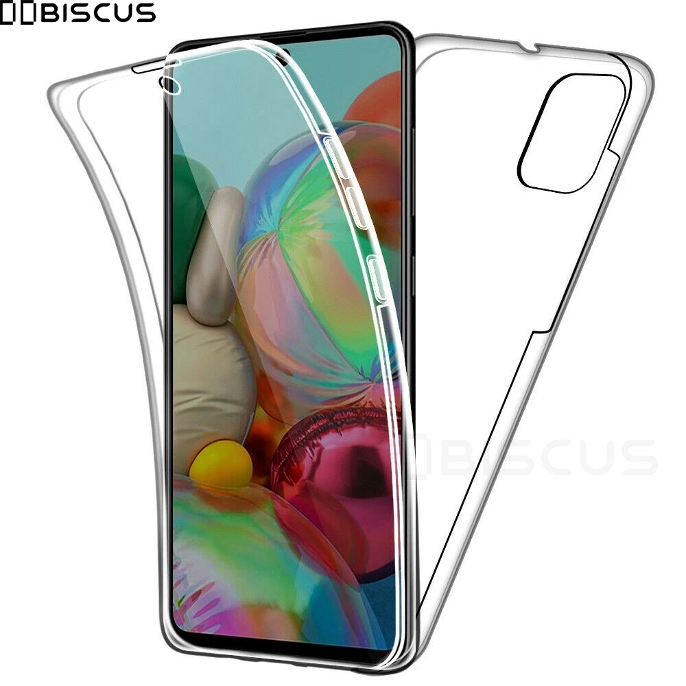 

Double Silicone Case For Samsung Galaxy S20 Ultra S10 Plus S9 S8 A51 A71 A10 A20 A31 A40 A21S Full Body 360 Front Back TPU Cover