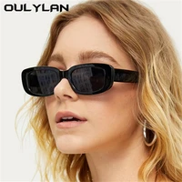 oulylan 2021 vintage sunglasses women luxury personality small sun glasses for men retro black yellow eyeglasses uv40 mirror