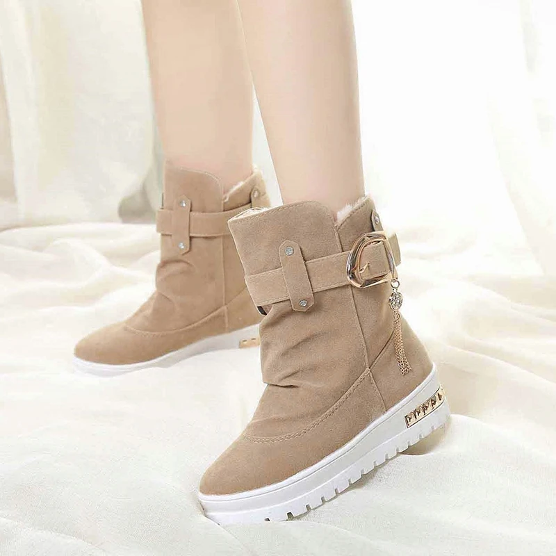 Женские зимние ботинки новинка 2019 Бархатные короткие ботильоны корейские