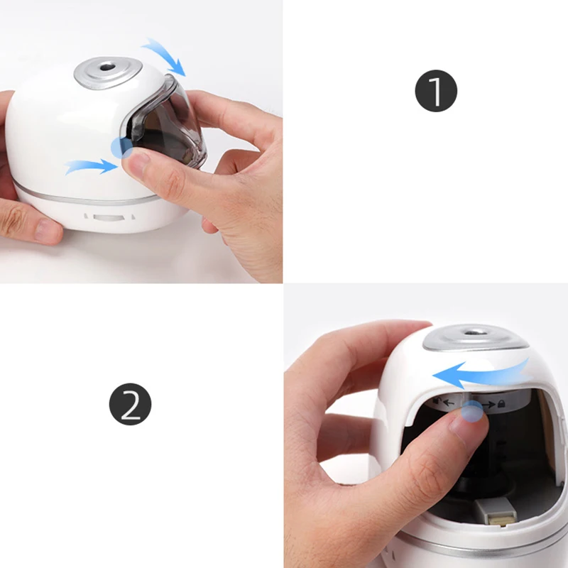 

Tenwin Portable Electric Pencil Sharpener USB/Battery Auto Stop for 6-8mm Colored Pencils for Kids Children School