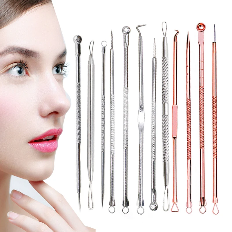 Иглы для удаления черных точек иглы прыщей и акне инструменты очистки лица