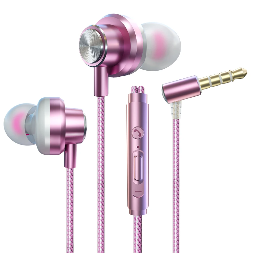 

10 pcs a lot Universal In-Ear Wired Earphone Heavy bass metal earhone for iph for Android