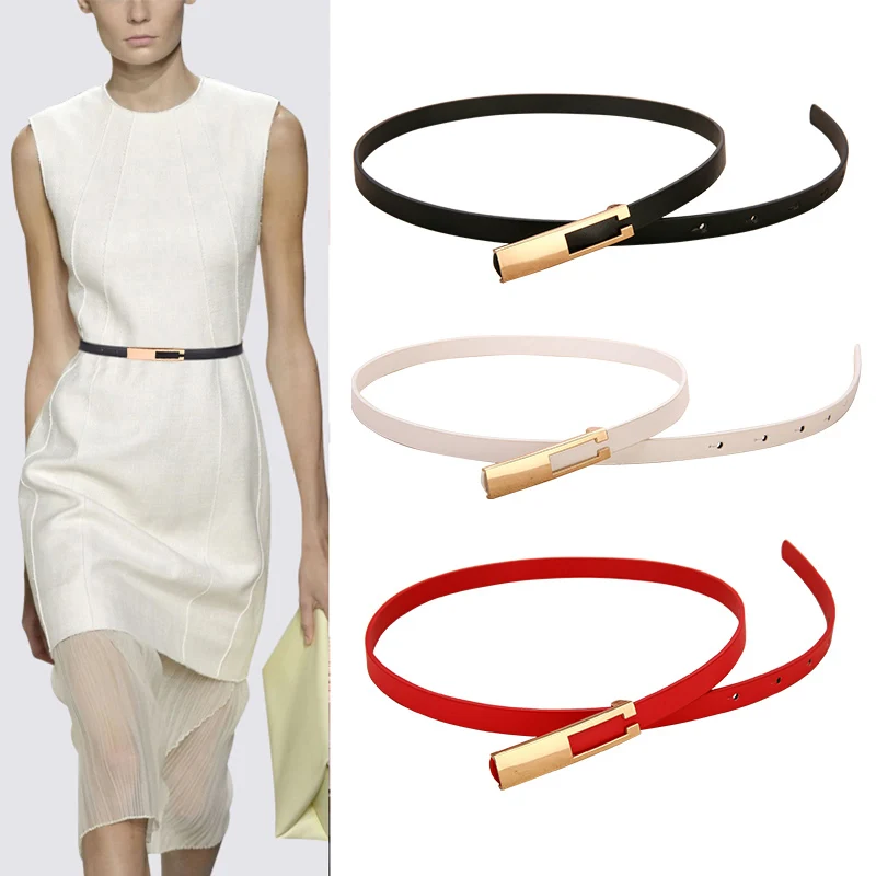 

Fashion PU Leather Belts for Women Soft Dress Belts Wide Corset Cummerbunds Strap Female Belt Girls Chain Belt Women Belt 2021