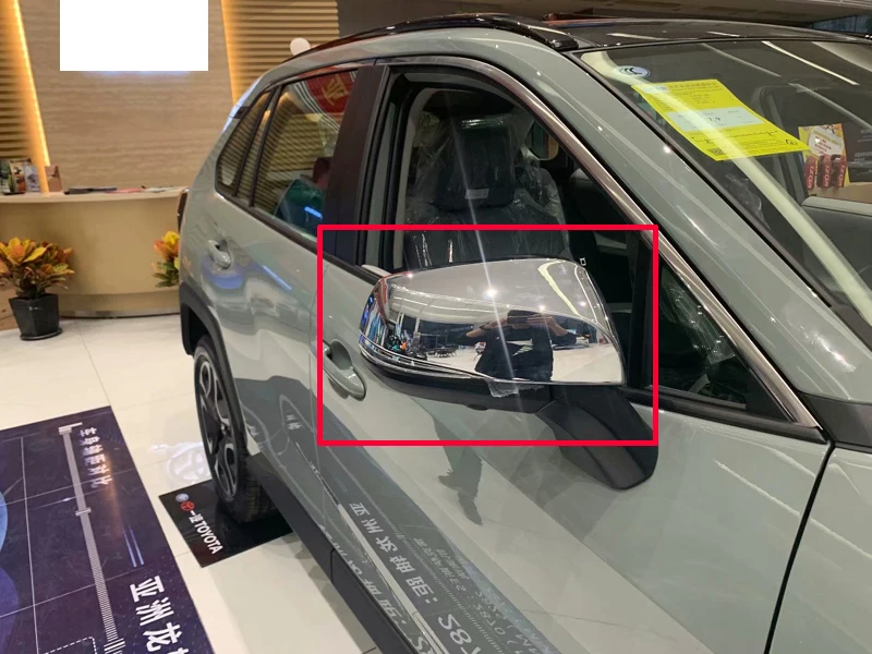 Для TOYOTA Rav4 XA50 2019 2020 ABS Хромированная дверная боковая зеркальная крышка Накладка