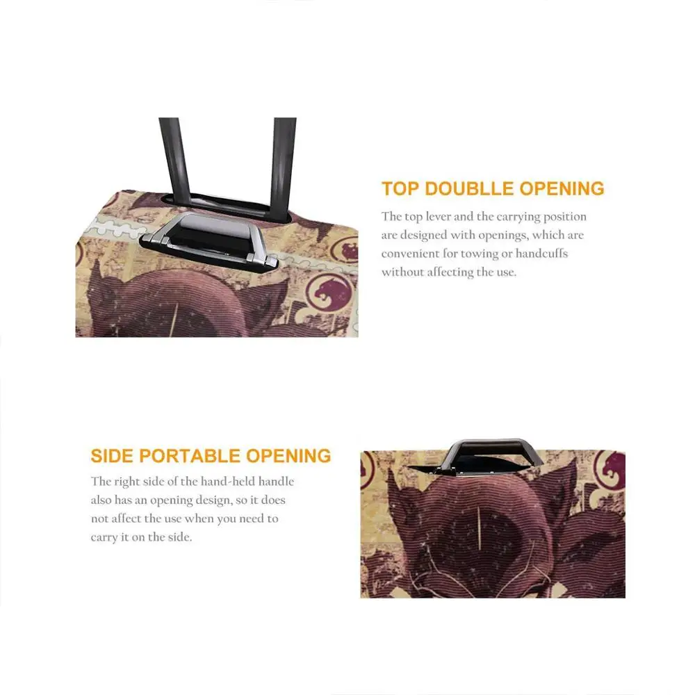 Почтовый штамп издалека Черная пантера Дорожный чемодан протектор Забавный DIY