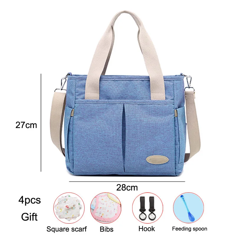 sky blue SeckinDogan, детские подгузники, сумка для мамы, сумка для коляски, большая емкость, изоляционная сумка для кормления, Полиэфирная Сумка для подгузников, Органайзер - Цвет: sky blue