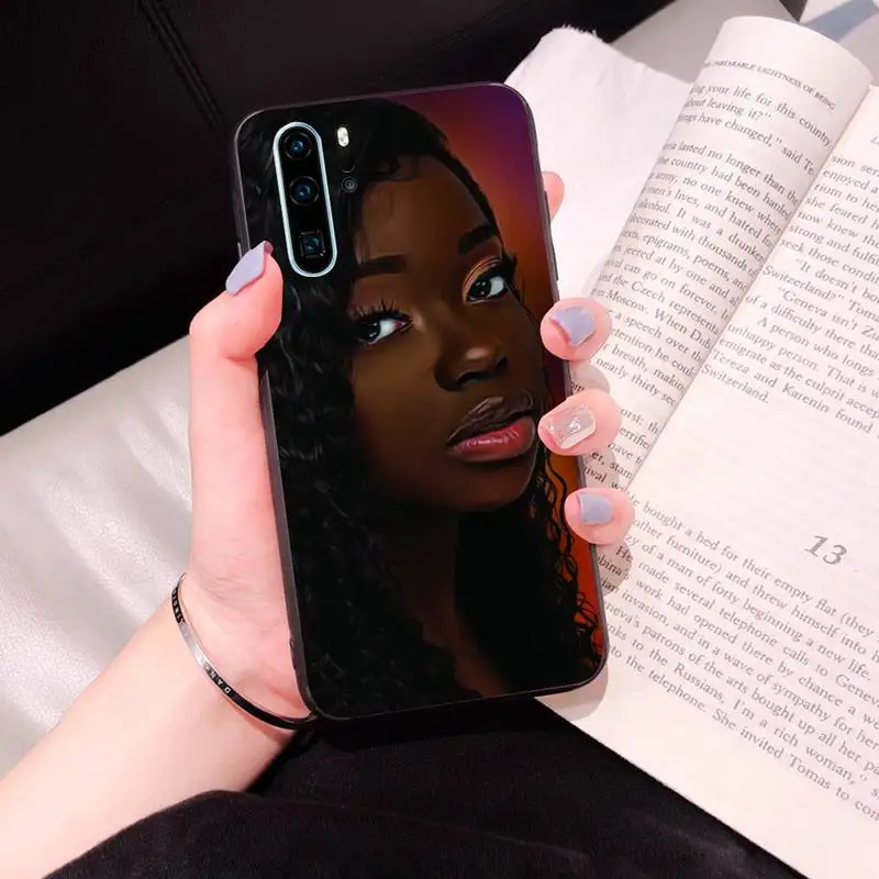 

Black Girl Magic Melanin Queen Phone Case Black Cover For Huawei P10/20/30/40/20Pro/30Pro/30Lite/40Pro NOVA3/3E/3i/7SE Case