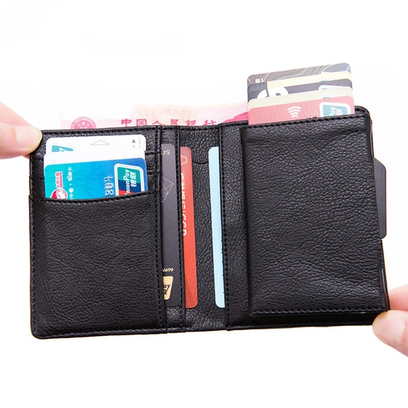 BISI GORO rfid-кошелек для карт блокировка искусственная кожа винтажный металлический