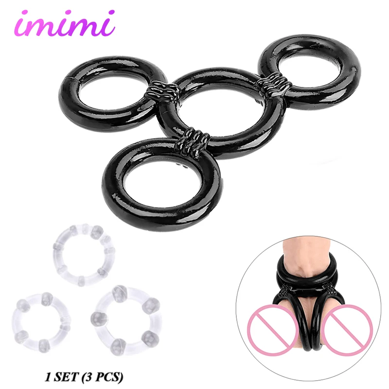 4 кольца на пенис тренажер для пениса задержка эякуляции высокая эластичность