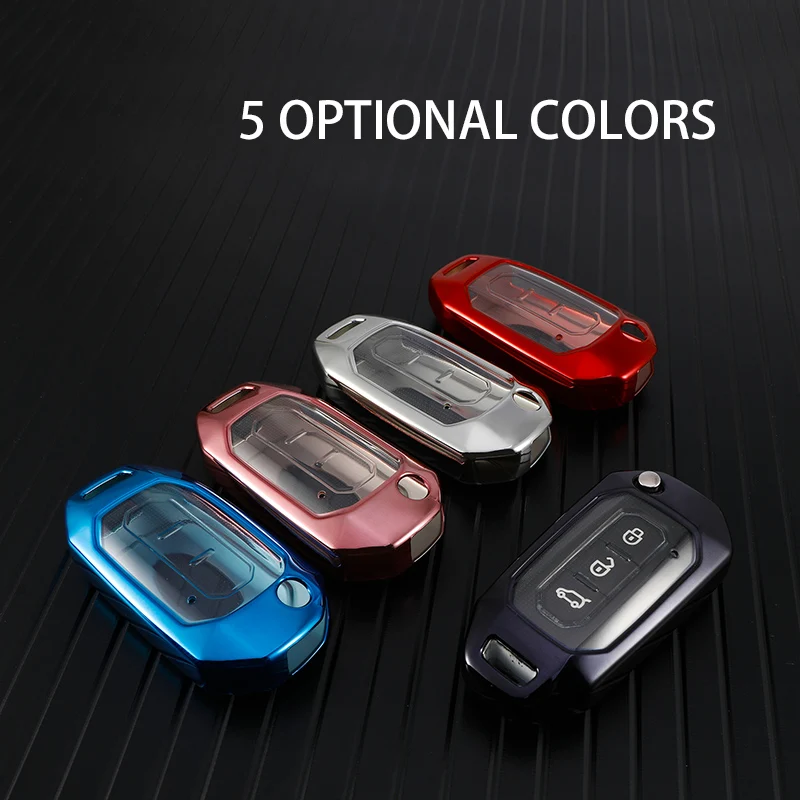 

Soft TPU Car 3 Button Folding Key Case Cover Shell for Ford Fusion Fiesta Escort Mondeo Everest Ranger Key Protector Accessories