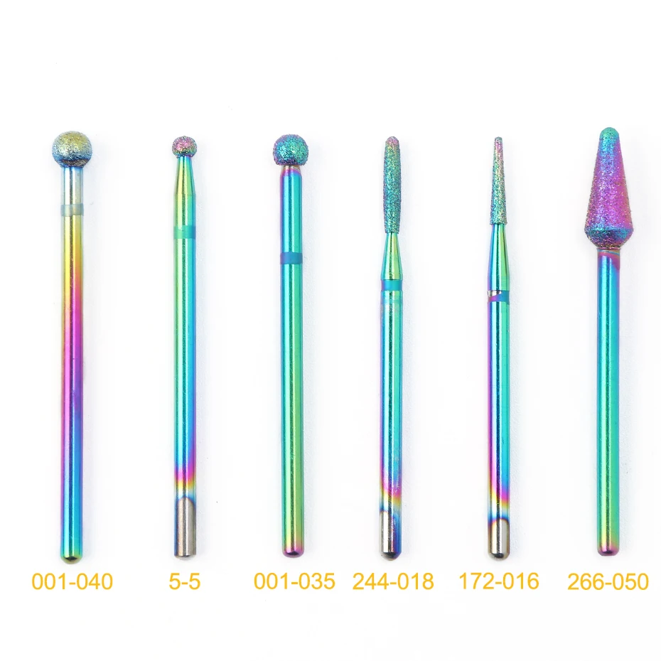 Diamond Cuticle Nail Drill Bits Milling Cutters Burr Files Manicure Pedicure Polish Removing Gel Electric Machine Tools TR1514-1