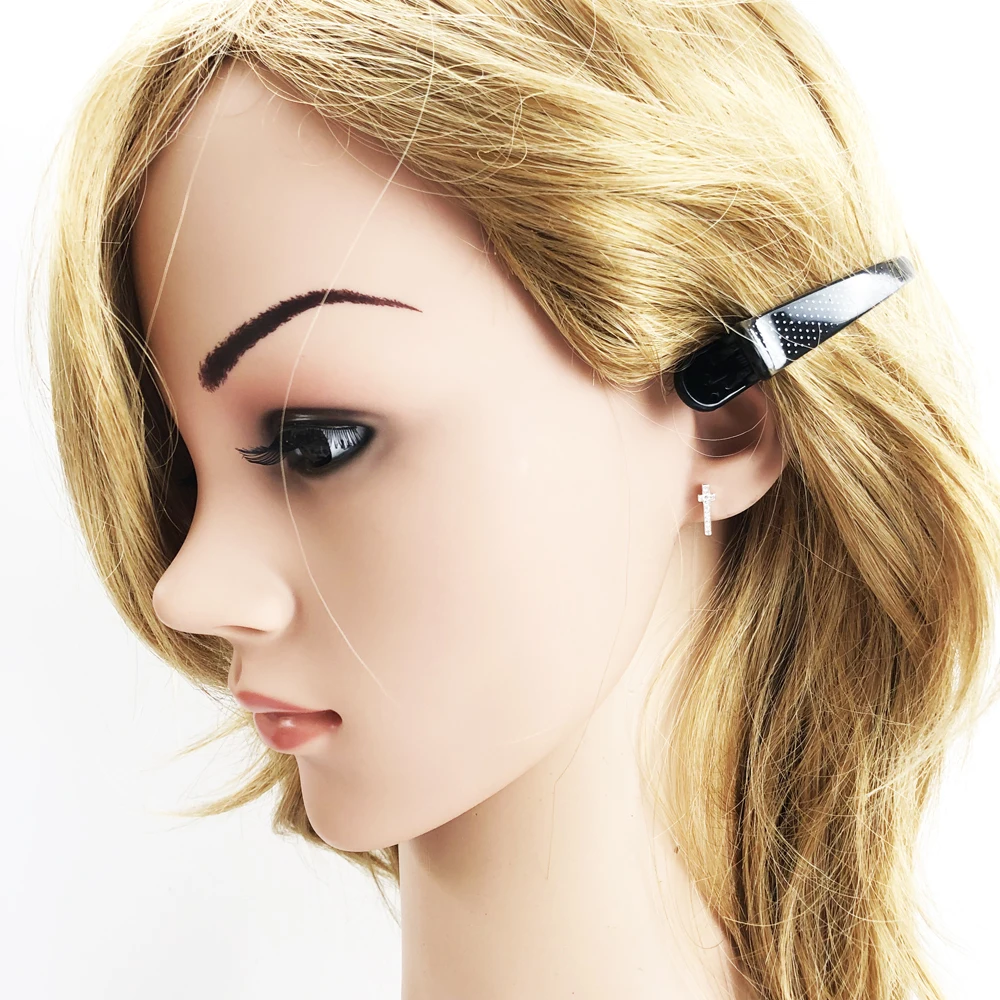 Серьги гвоздики с перекрестными закрепками модные блестящие ювелирные изделия в