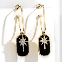 2021 korean long statement geometric gold color dangle drop earrings for women star earrings fashion jewelry oorbellen brincos
