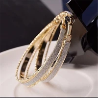 fashion korean style hoop earring actress big ear ring star same style frosted ear ring women earrings frosted ring