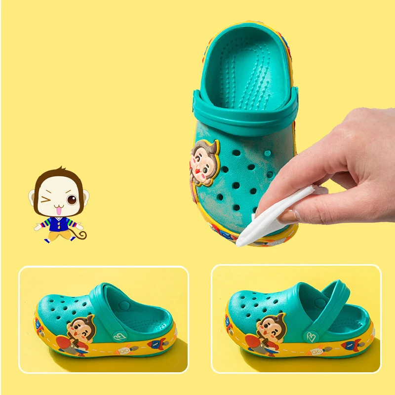 Новая летняя одежда для детей с рисунком крокодил Обувь мальчиков и девочек