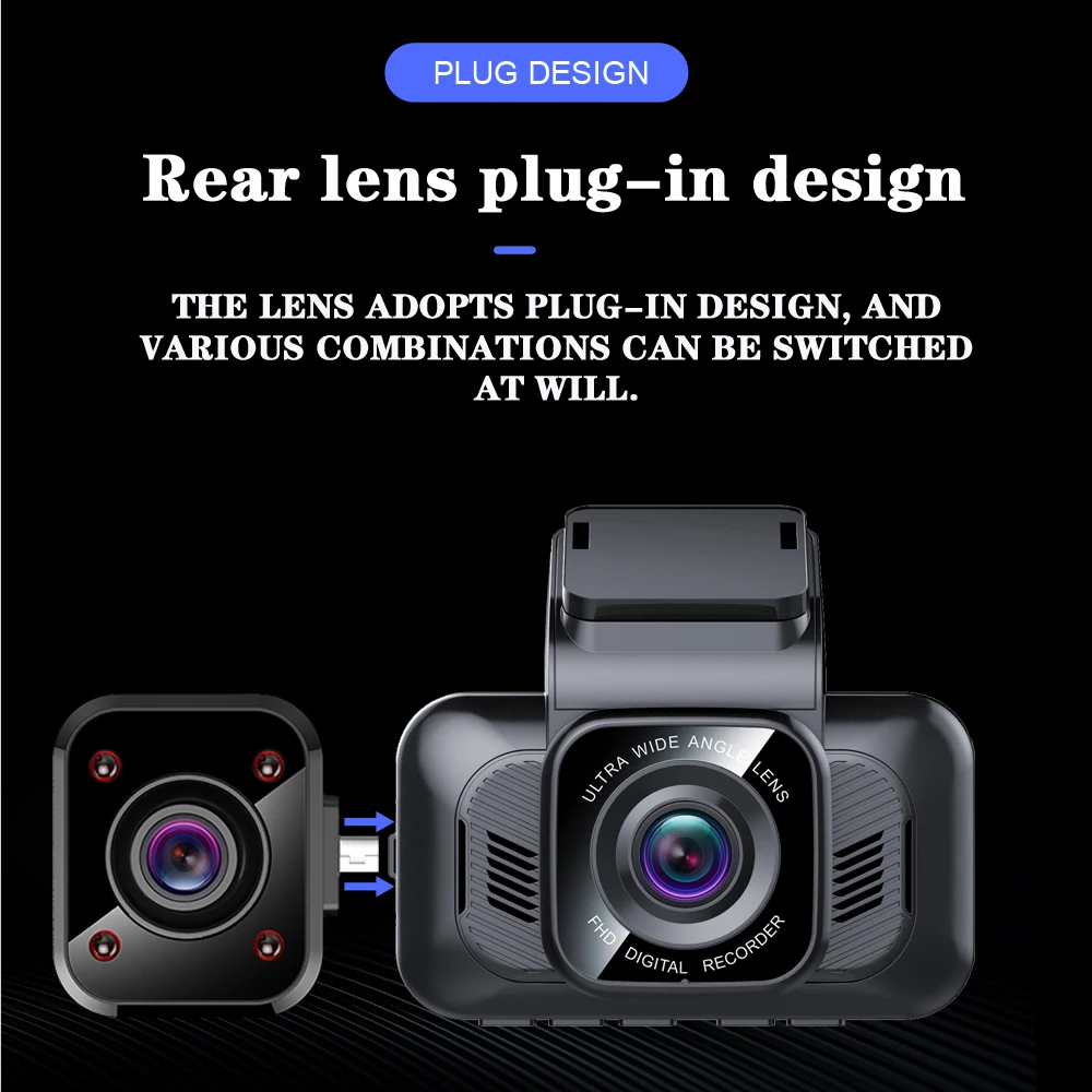 Aaba A12 видеорегистратор автомобильная камера рекордер с двумя объективами ночное