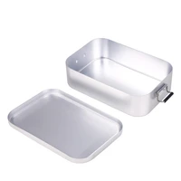 aluminum lunch box for travel camp portable lightweight thick japanese style case thermal metal bento box food container 1pc
