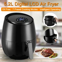 5 2l 1400w oil free air fryer health fryer cooker smart touch lcd airfryer pizza multi function smart fryer for french fries