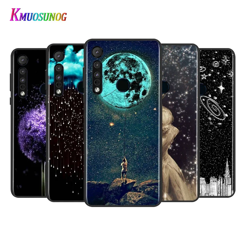 Черный Белый Цвет Арт матовый для Motorola G9 G8 G стилус мощность одного Fusion Hyper край E7 E6