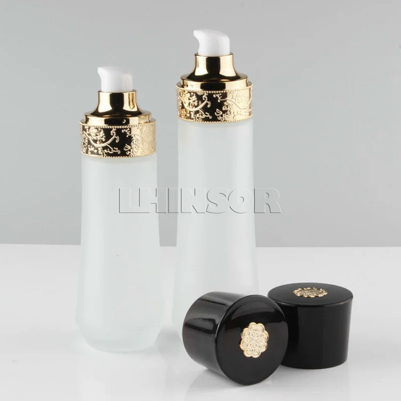 5 шт./лот пустая матовая стеклянная резьба декоративная крышка с узором бутылка