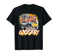 hot rod gasser 57 drag racing street blown car tshirt