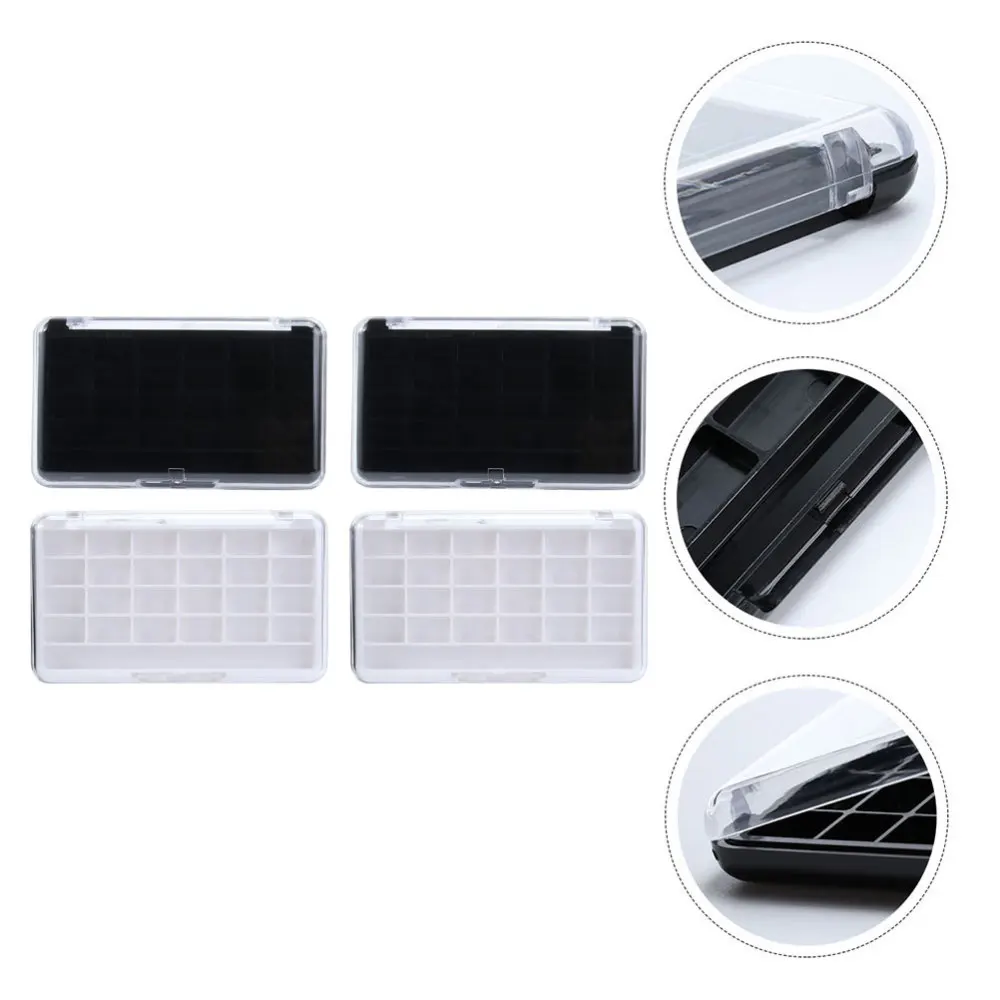 

4pcs 24 Grids Empty Refillable Container Case Makeup Storage Case for Eyeshadow