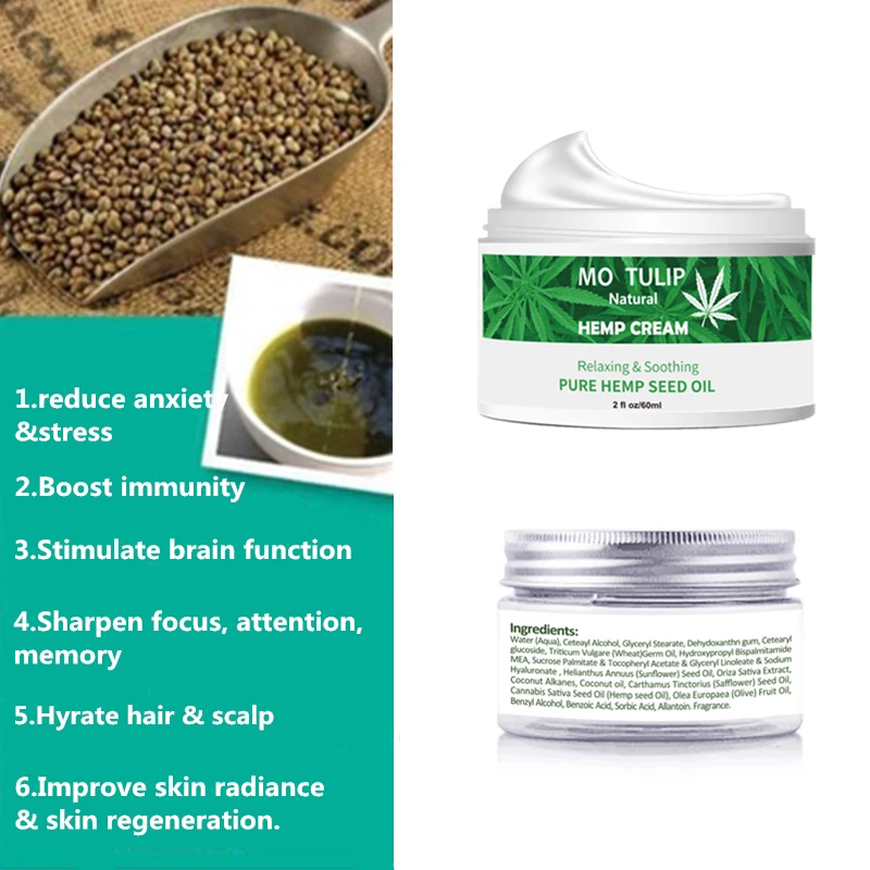 60 мл эссенция из семян конопли увлажняющая Женская Антивозрастная питательная