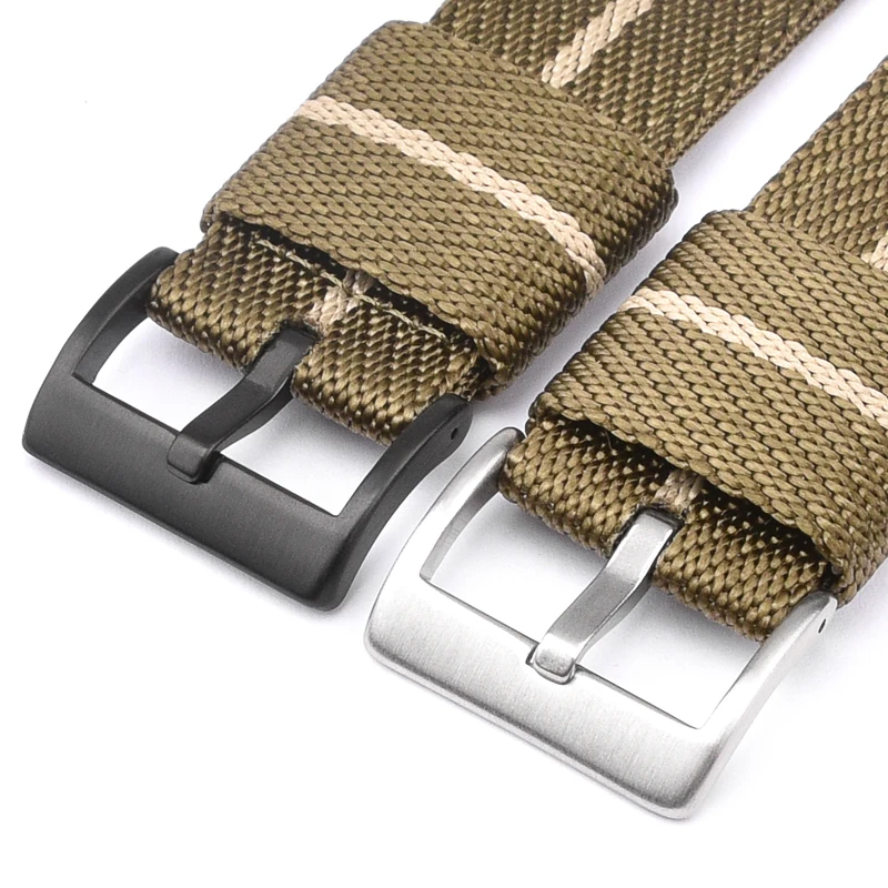 18mm 20mm 22mm 24mm Top Quality Stripe Nylon Strap For Huawei GT2/Samsung S2 S3 Smart Watch Bands Replacement Watch Accessories