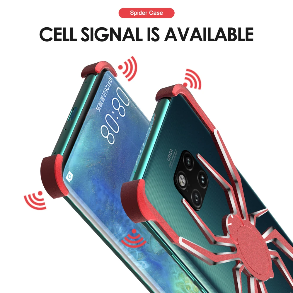 Алюминиевый чехол для телефона с изображением паука huawei mate 20 mate20pro P30 Pro vivo X27 IQOO
