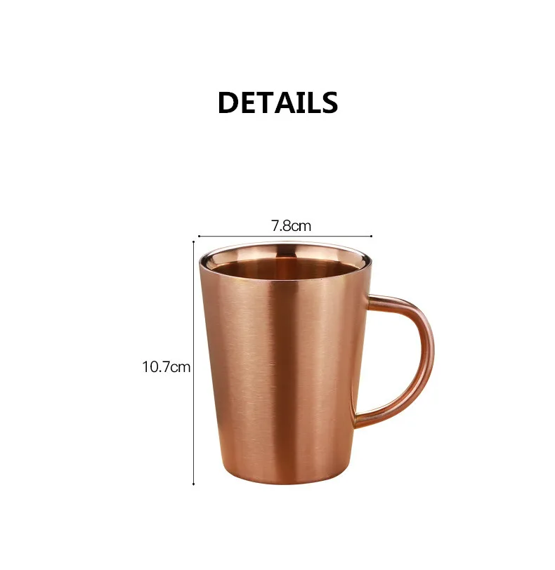 

Home Mini 360ml creative double wall galvanized 18 / 8 stainless steel beer handle cup coffee and travel tea cup beverage