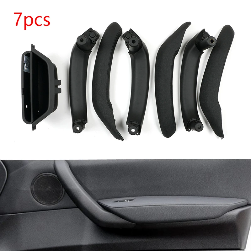 

7Pcs Car Interior Door Handle Inner Driver's Seat Side Panel Handle Pull ABS Trim for BMW X3 X4 F25 F26 2010-2017
