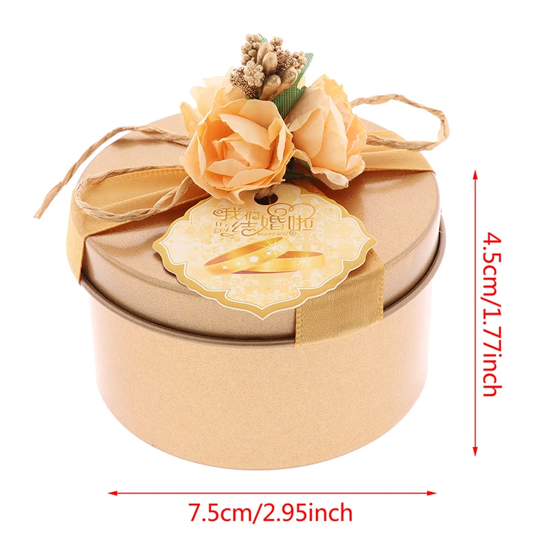 

New Candy Chocolate Box Wedding Party Favors Gifts Round Boxes Candy Bags Gift Packaging Birthday Decor Party Supplies
